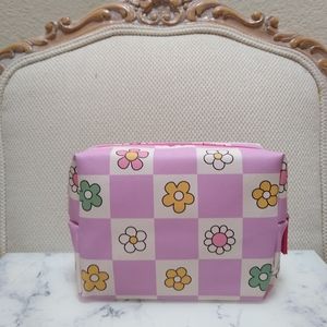 Floral Flower Makeup Pencil Pouch Stationery Toiletries Makeup Bag New No Tag